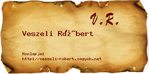 Veszeli Róbert névjegykártya